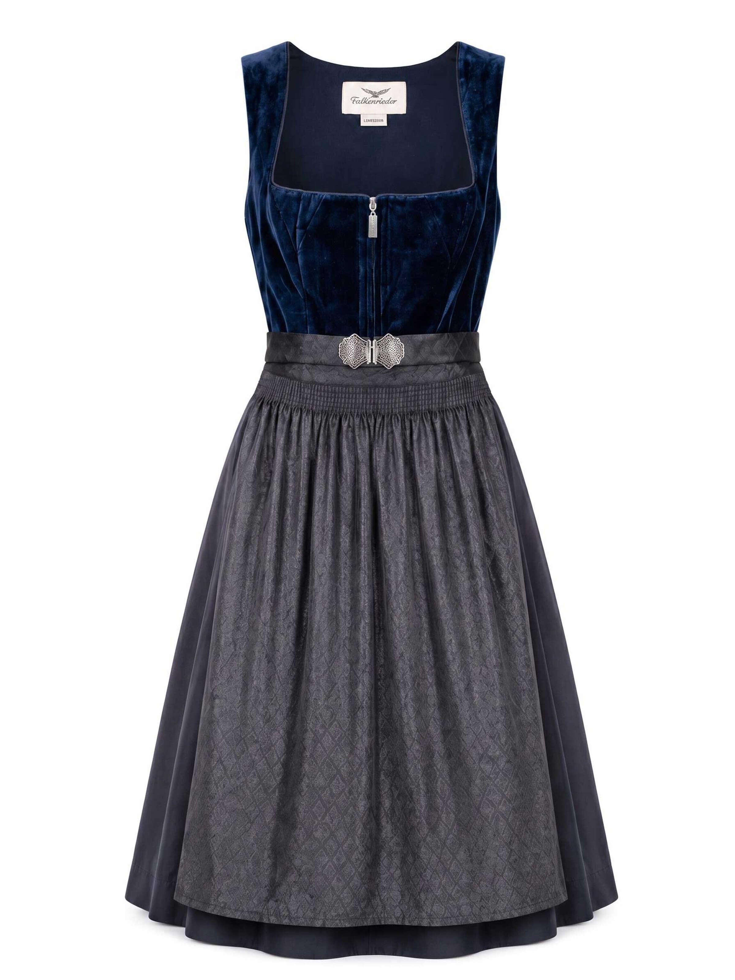 Falkenrieder Dirndl 'Genf' in Blue: front