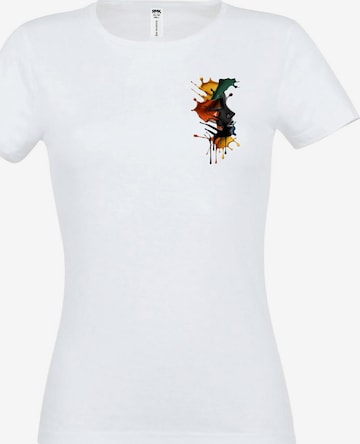RMK Shirt 'Farbspritzer' in White: front