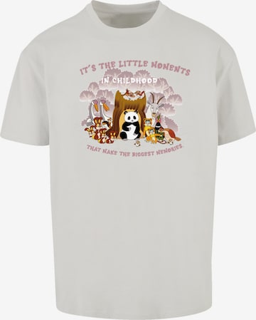 F4NT4STIC Shirt 'Heroes of Childhood Tao Tao Childhood Memories' in Grijs: voorkant