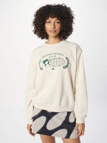 ADIDAS PERFORMANCE Sport sweatshirt 'Sports Club' i beige: framsida