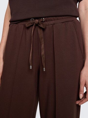 TOM TAILOR Wide leg Broek in Bruin