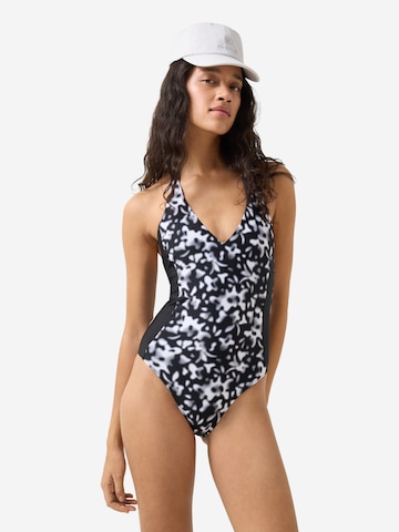 Bogner Fire + Ice High neck Badeanzug 'Zahara' in Schwarz: Vorderseite