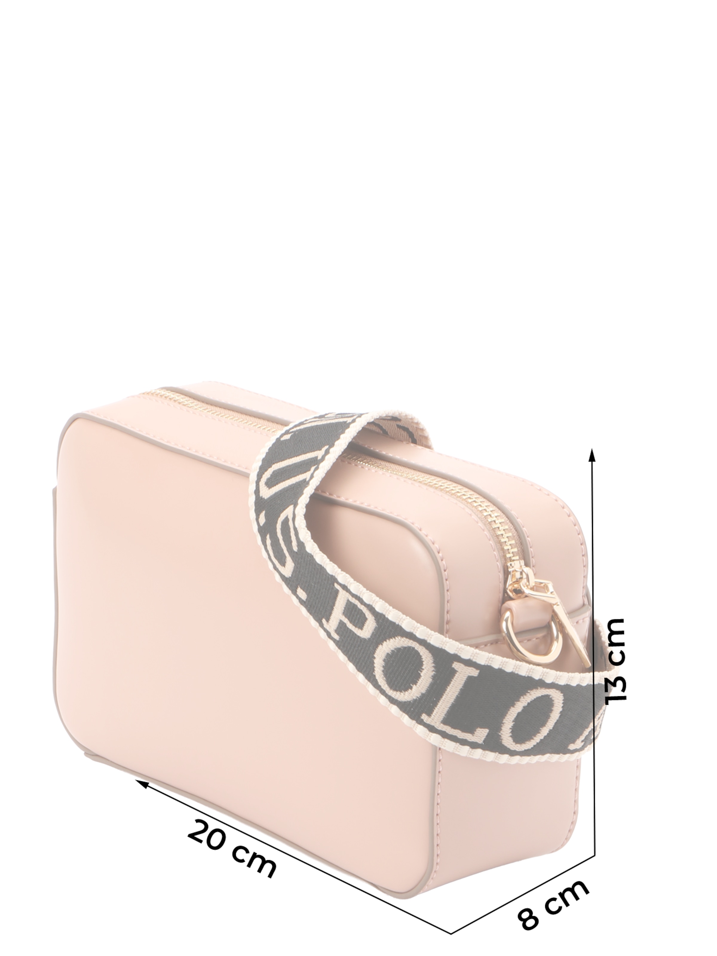U.S. POLO ASSN. - Mala de ombro em rosa: frente