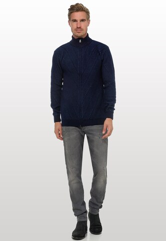 Rusty Neal Knit Cardigan in Blue