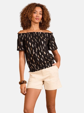 love & roses Bluse in Schwarz: Vorderseite