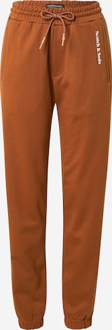Pantalon SCOTCH & SODA en marron : devant