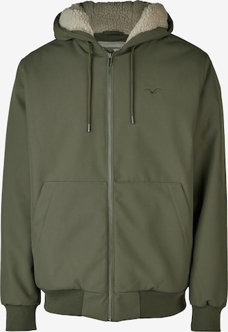 Cleptomanicx Winterjacke 'Workist' in Grün: Vorderseite