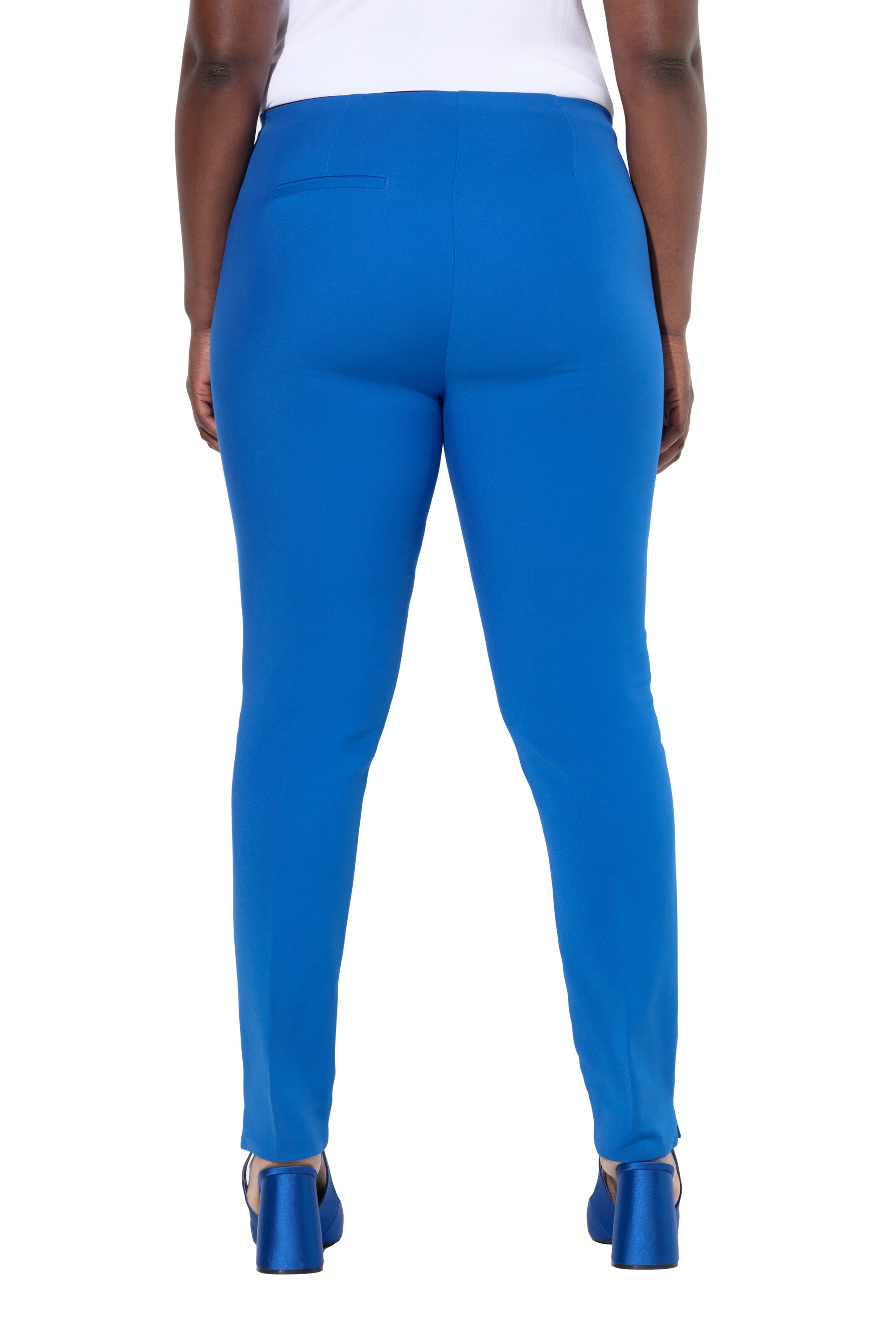 Ulla Popken Slimfit Pantalon in Blauw