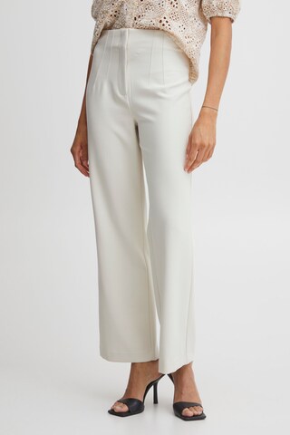 b.young Wide leg Broek 'Velise' in Beige: voorkant