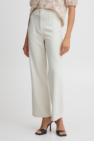 b.young Wide leg Broek 'Velise' in Beige: voorkant