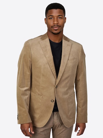 Coupe regular Veste de costume PIERRE CARDIN en beige : devant