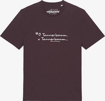 T-Shirt 'O Tannenbaum' Watapparel en rouge : devant
