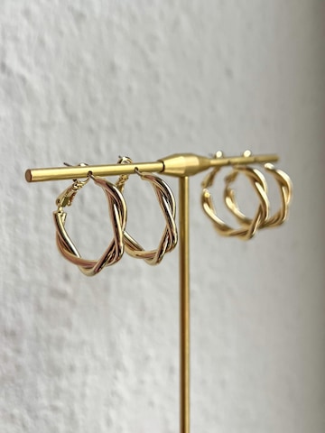 Kamakula Ohrringe 'Twisted Spiral'‌ in Gold