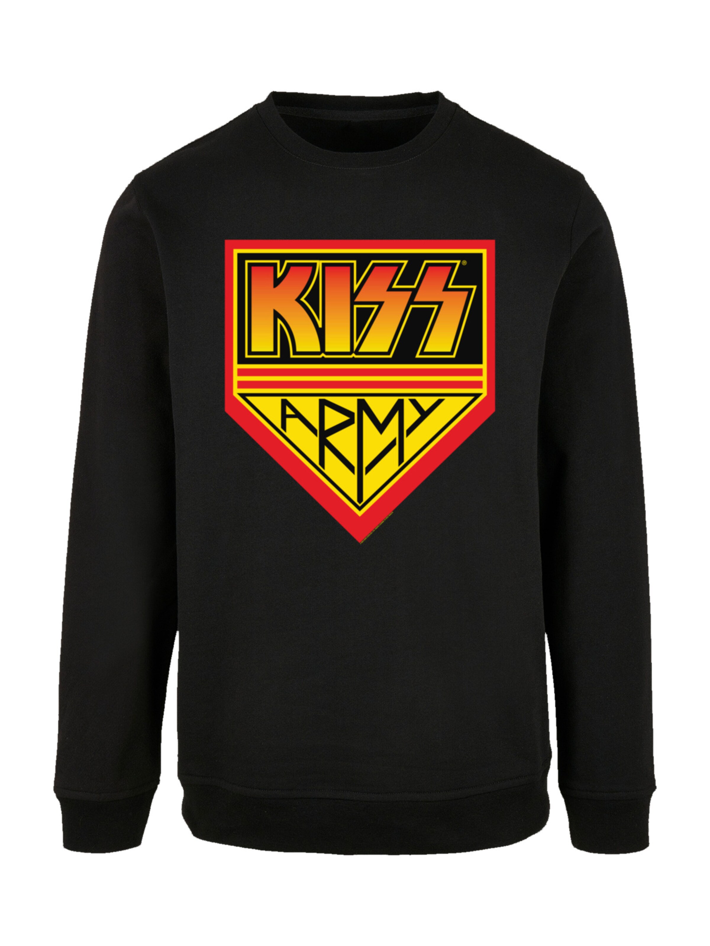 F4NT4STIC Sweatshirt 'Kiss Rock Band' in Schwarz: Vorderseite
