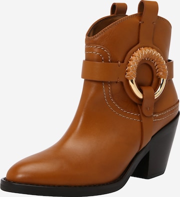 See by Chloé Bootie 'HANA' in Brown: front