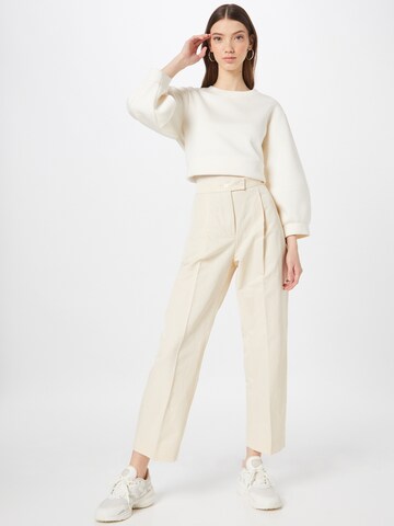 CINQUE Regular Trousers with creases 'CIHANDRA' in Beige