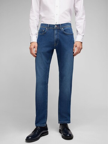 HECHTER PARIS Tapered Jeans in Blauw: voorkant