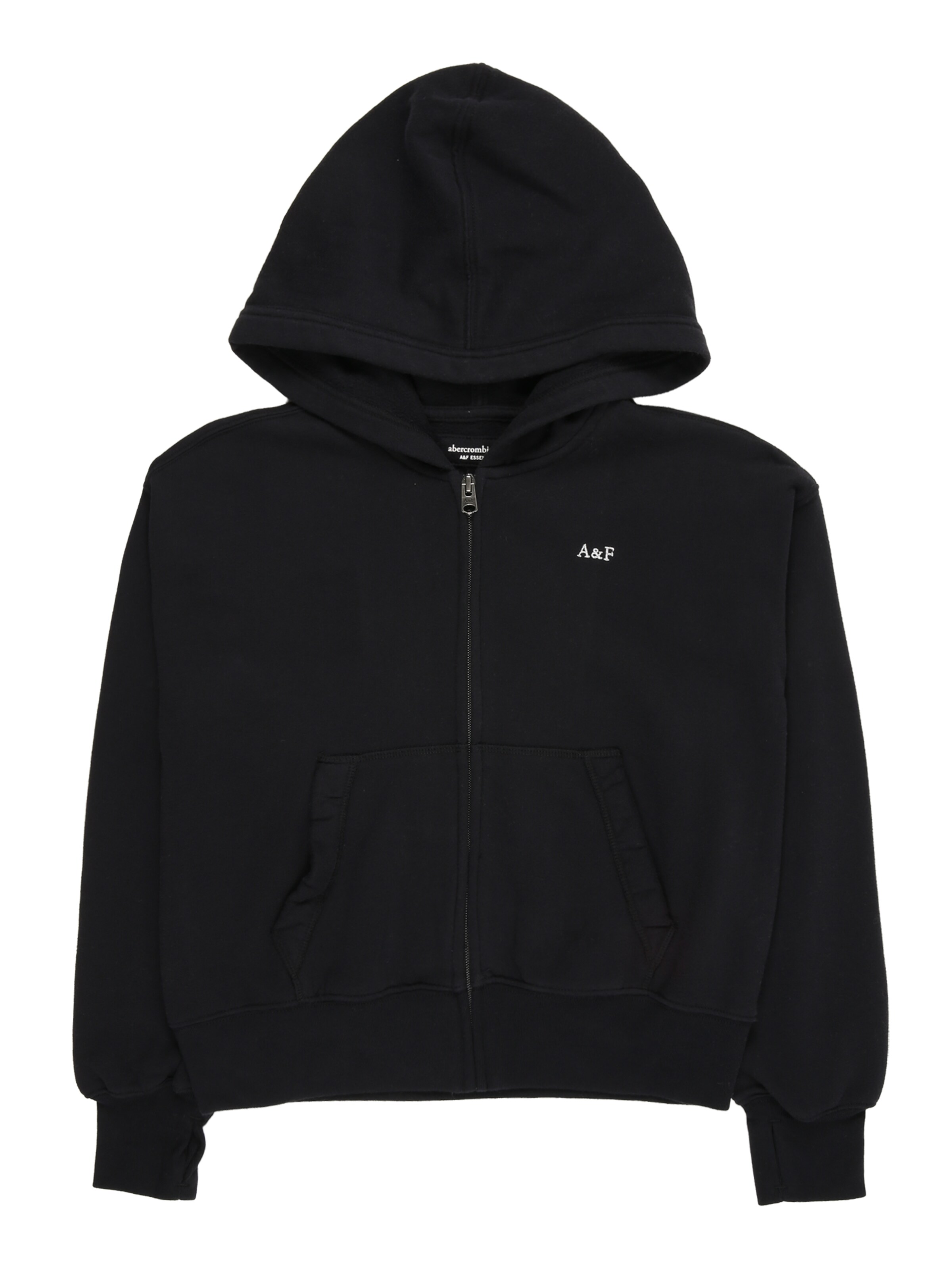 Abercrombie & Fitch Mikina 'ESSENTIAL' – černá: přední strana