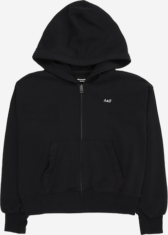 Abercrombie & Fitch Sweatjacke 'ESSENTIAL' in Schwarz: Vorderseite