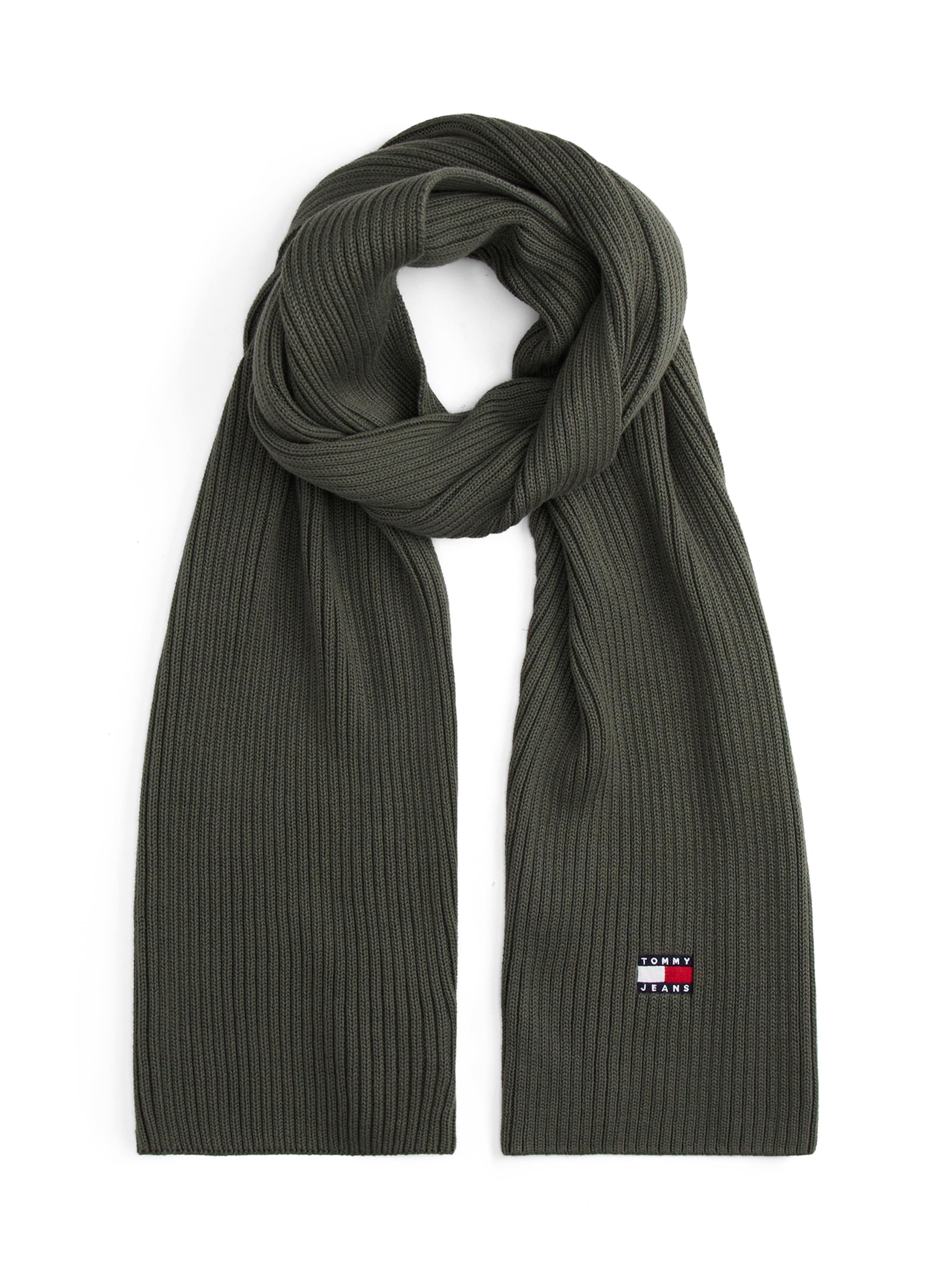 Tommy Jeans - Cachecóis 'HERITAGE' em verde: frente