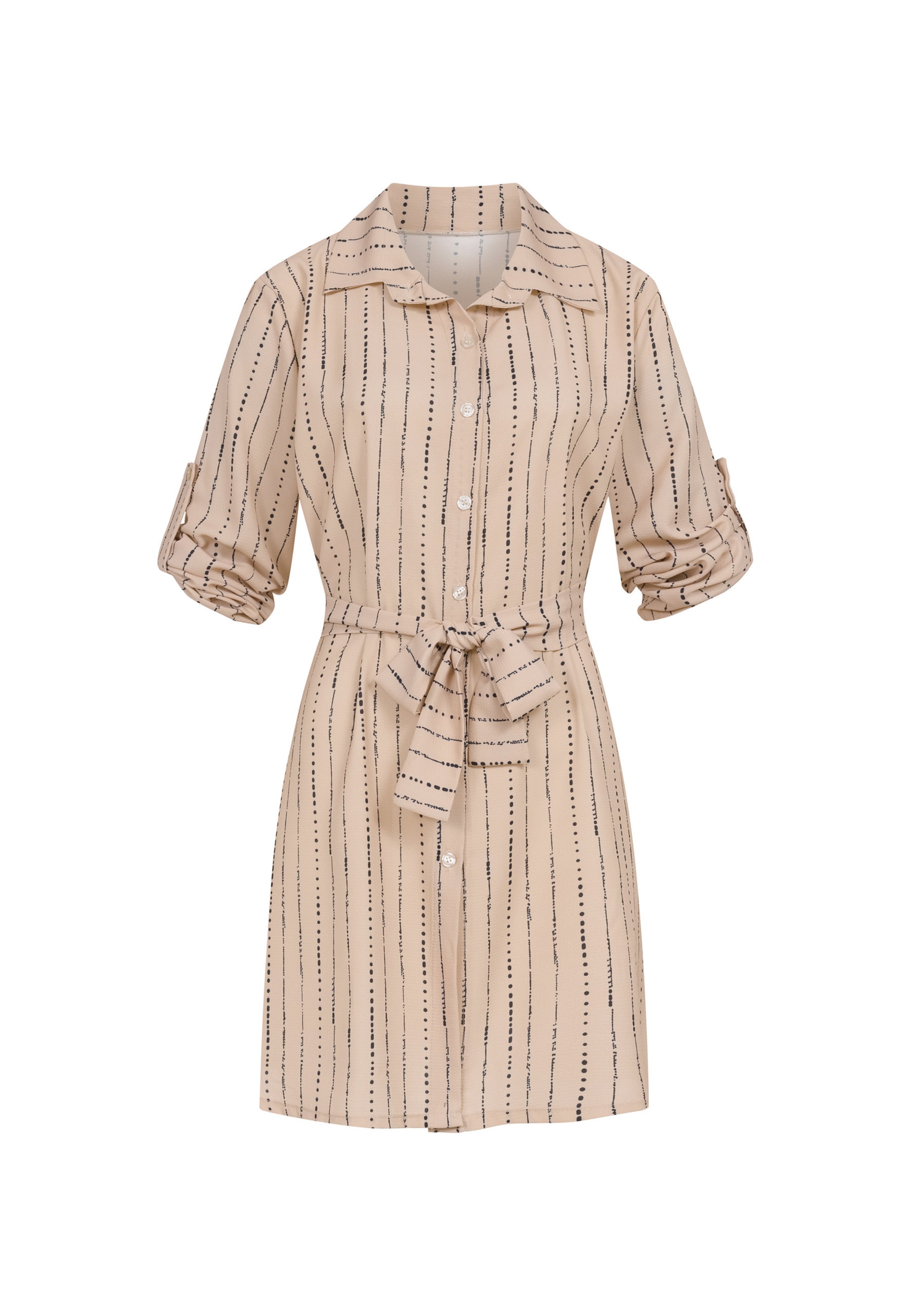 Robe-chemise Cloud5ive en beige : devant