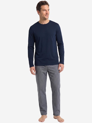 Hanro Pajamas long 'Night & Day' in Blue