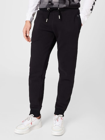 Superdry Tapered Broek in Zwart: voorkant