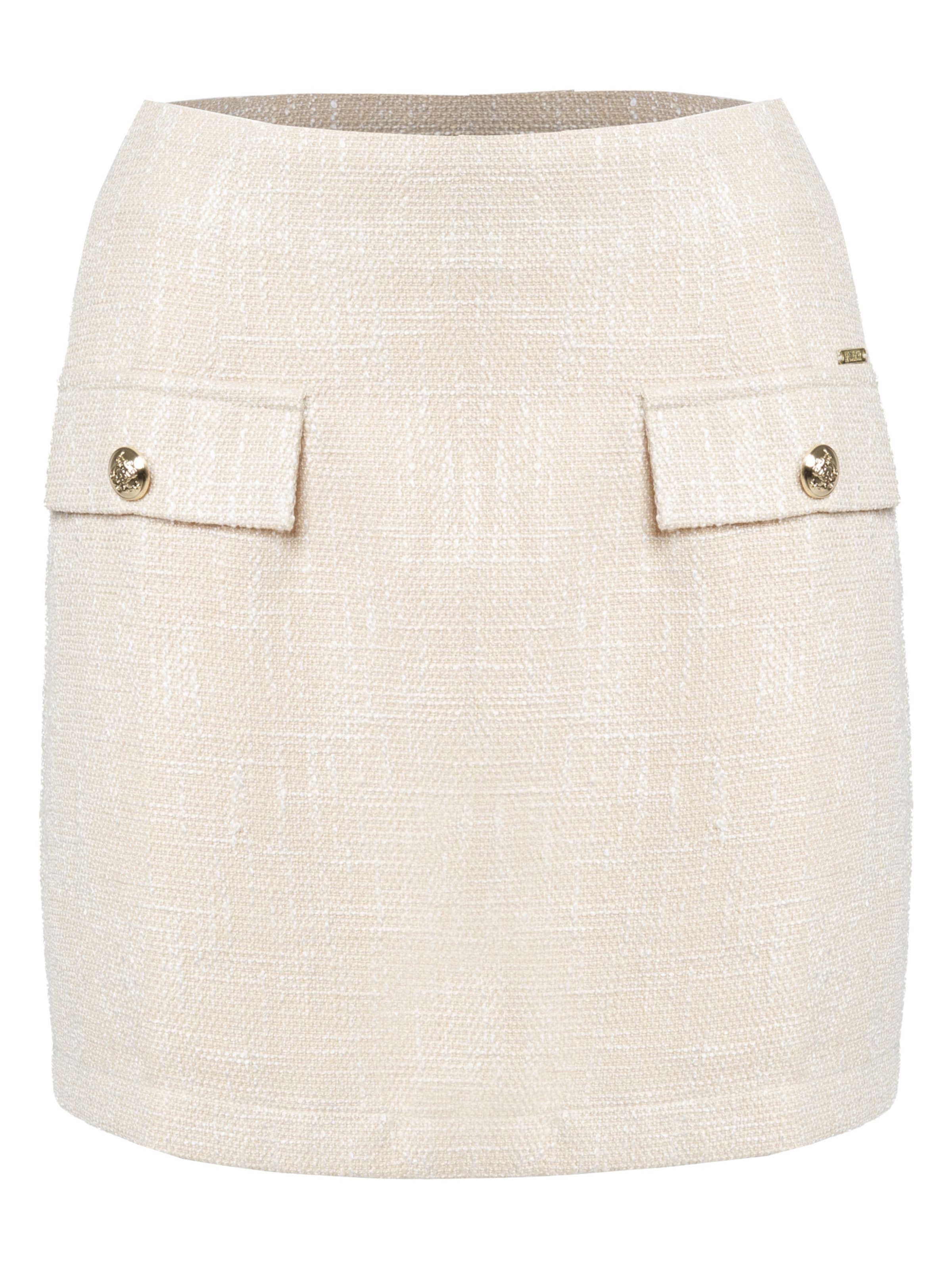 Gonna di Influencer in beige: frontale