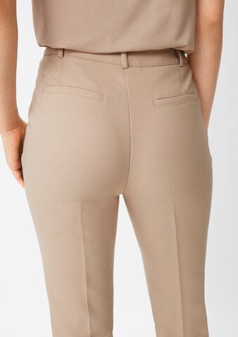 COMMA Regular Pleat-Front Pants in Beige