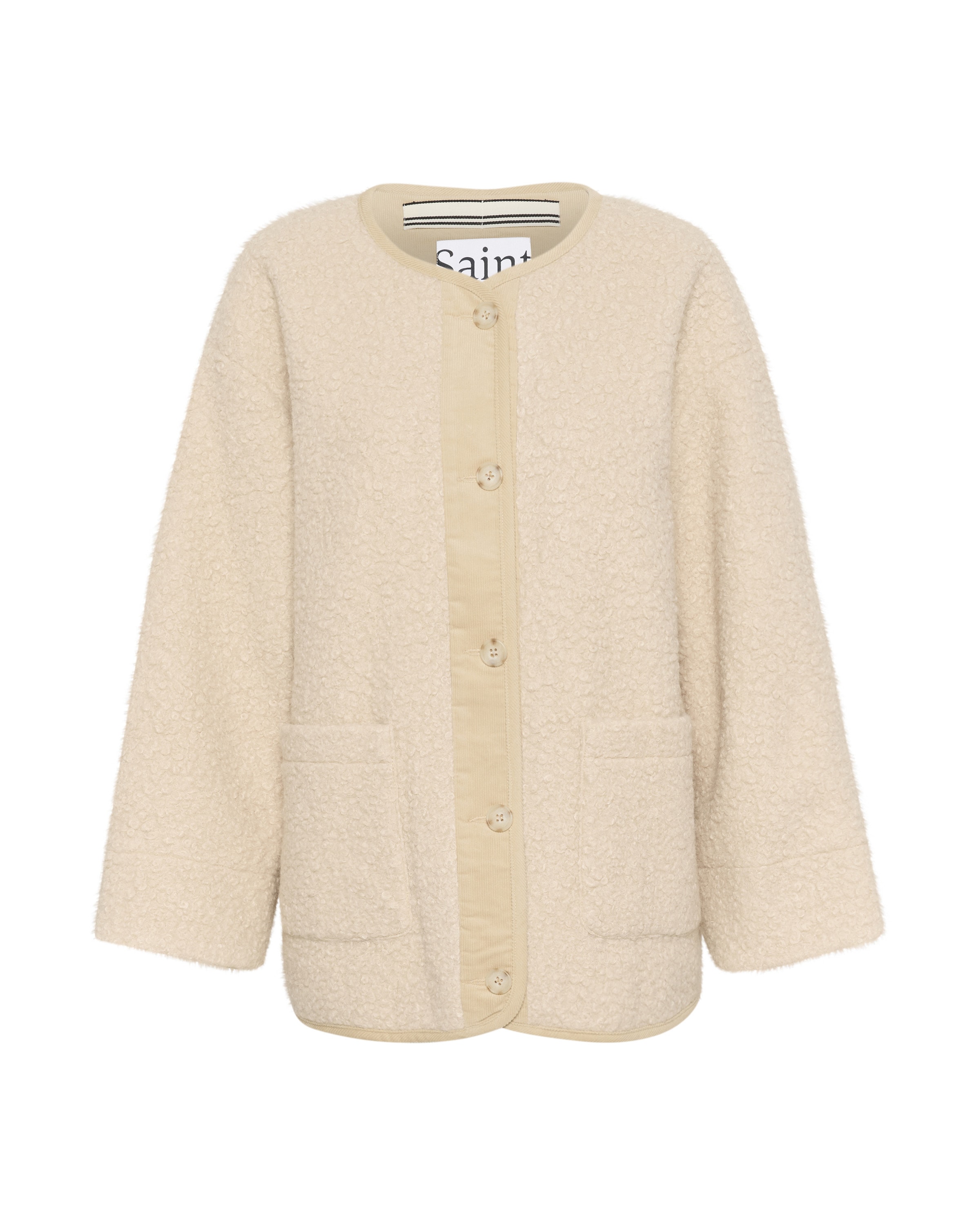 SAINT TROPEZ Between-season jacket 'Inley' in Beige: front