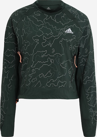 ADIDAS PERFORMANCE Αθλητική μπλούζα φούτερ 'X City Cover Up' σε πράσινο: μπροστά
