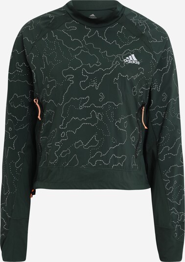 ADIDAS PERFORMANCE Sportsweatshirt 'X City Cover Up' in dunkelgrün / weiß, Produktansicht