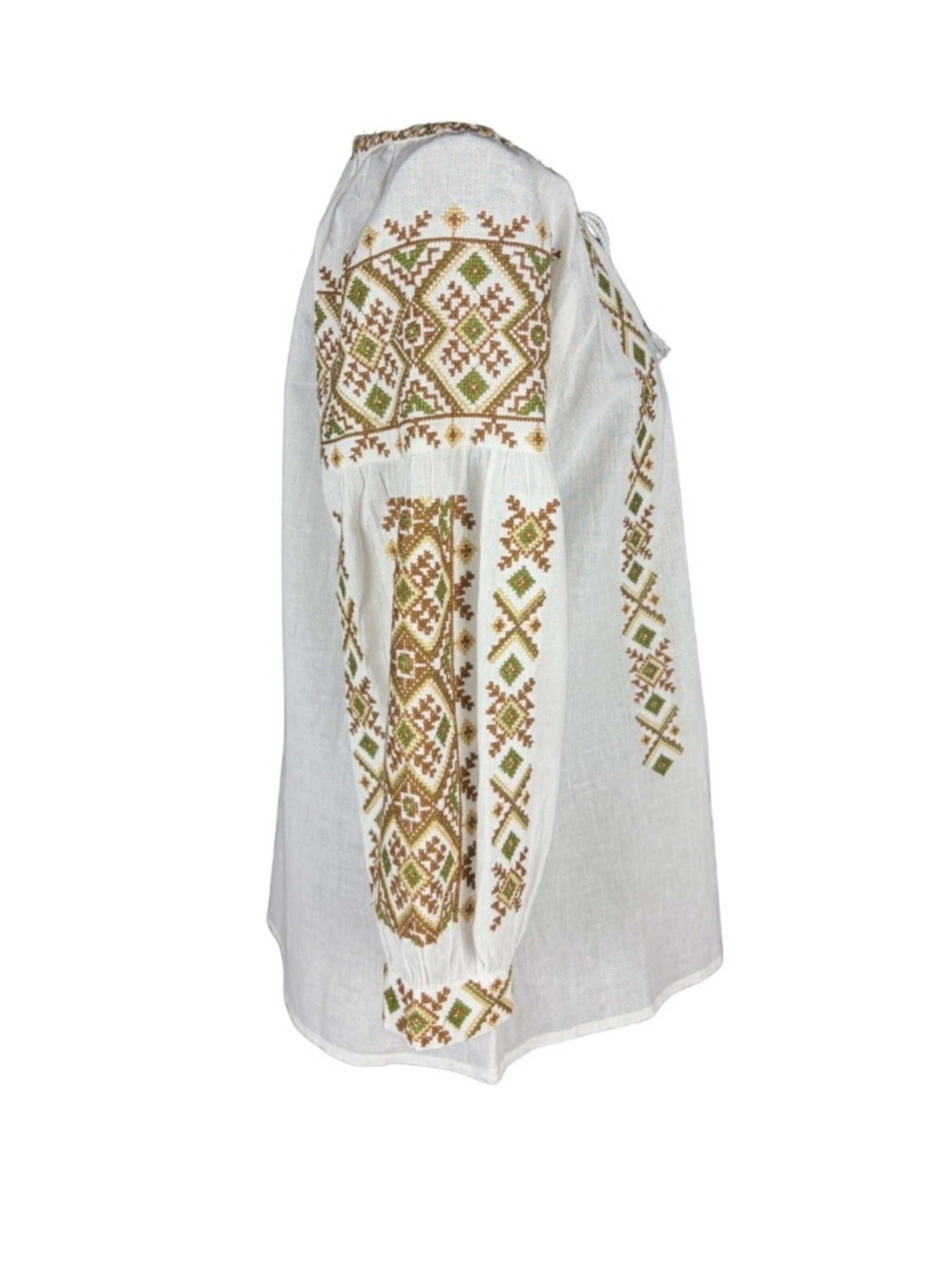 Rody’s forever Bluzka ludowa 'Damenbluse IL26 weiß/braun , marimea 2XL' w kolorze biały
