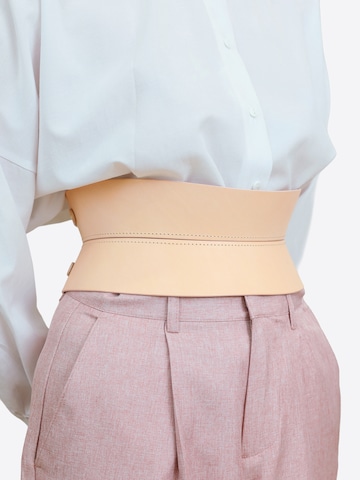 Haute Cuir - Cinturón 'Sablier Corset Belt' en beige