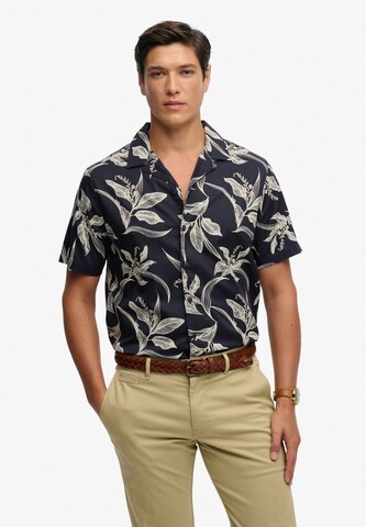 Superdry & Co Regular fit Button Up Shirt in Blue: front