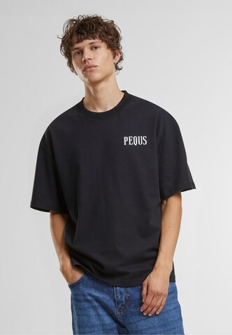Pequs Shirt 'Rhinestone Art Gallery' in Black: front