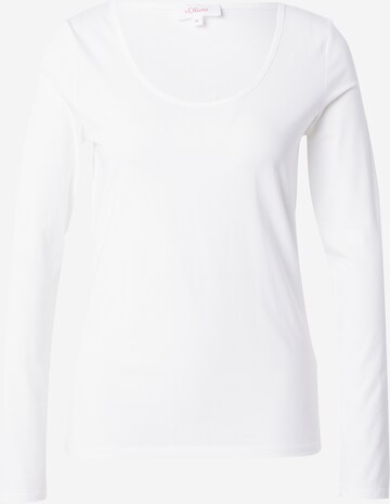 T-shirt s.Oliver en blanc : devant