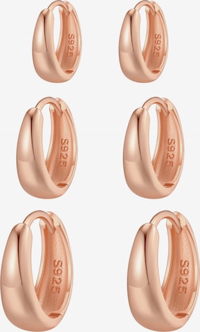 Hey Happiness Oorbellen 'Dome Trio' in Goud: voorkant