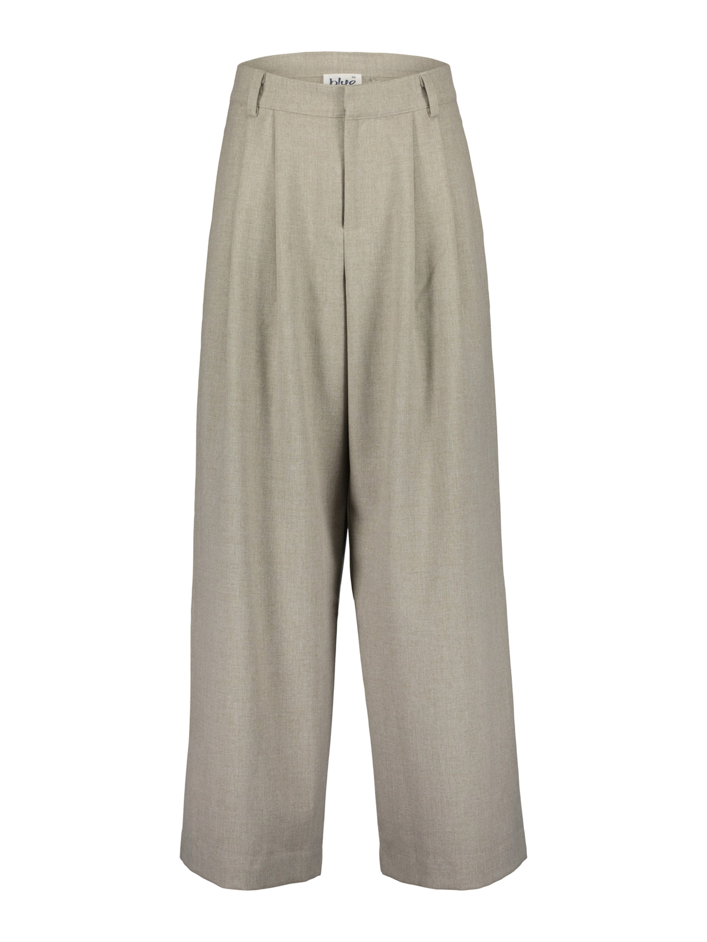 BLUE SEVEN Wide leg Παντελόνι πλισέ σε μπεζ: μπροστά