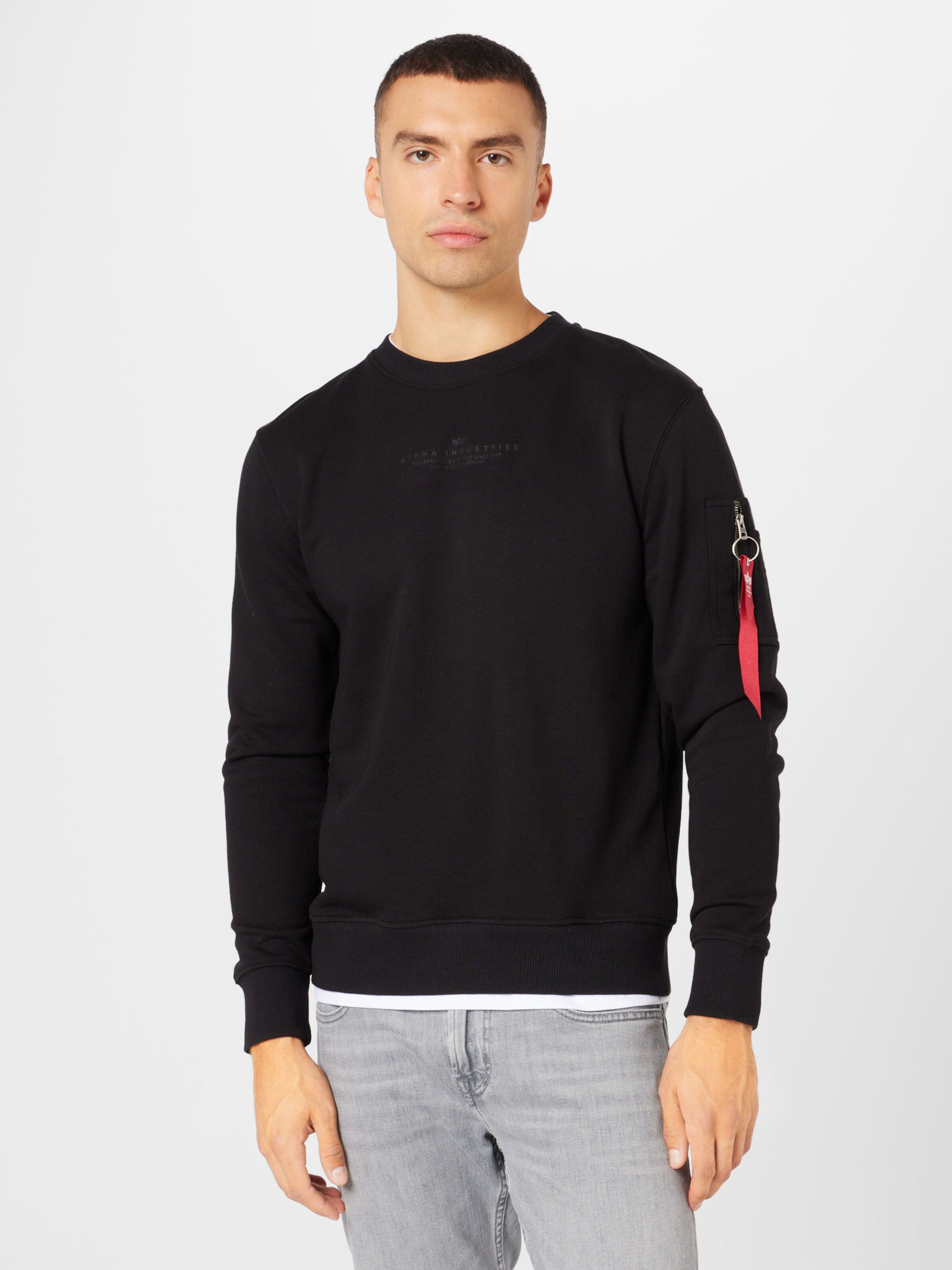 Alpha industries x fit sweatshirt cheap black