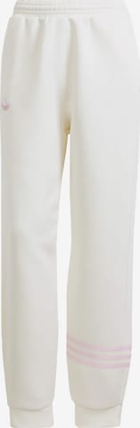 ADIDAS ORIGINALS Tapered Pants in White: front