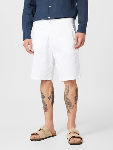 Loosefit Pantalon chino UNITED COLORS OF BENETTON en blanc : devant