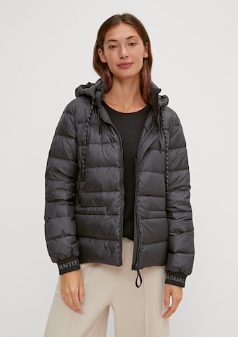 comma casual identity Winter Jacket in Black: front