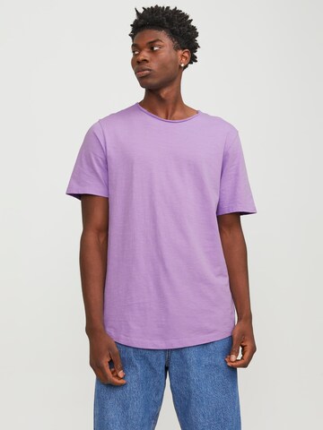 JACK & JONES Póló 'JJEBasher' - lila: elől
