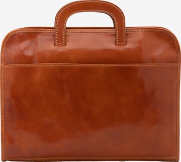 Valigetta ventiquattrore 'Borsa da lavoro uomo vera pelle con zip - Made in Italy' di I Fratelli in beige: frontale