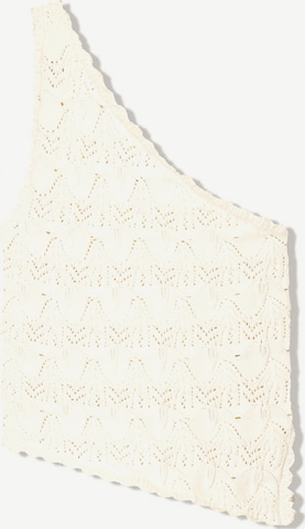 BershkaTop s naramenicama - bež boja: prednji dio