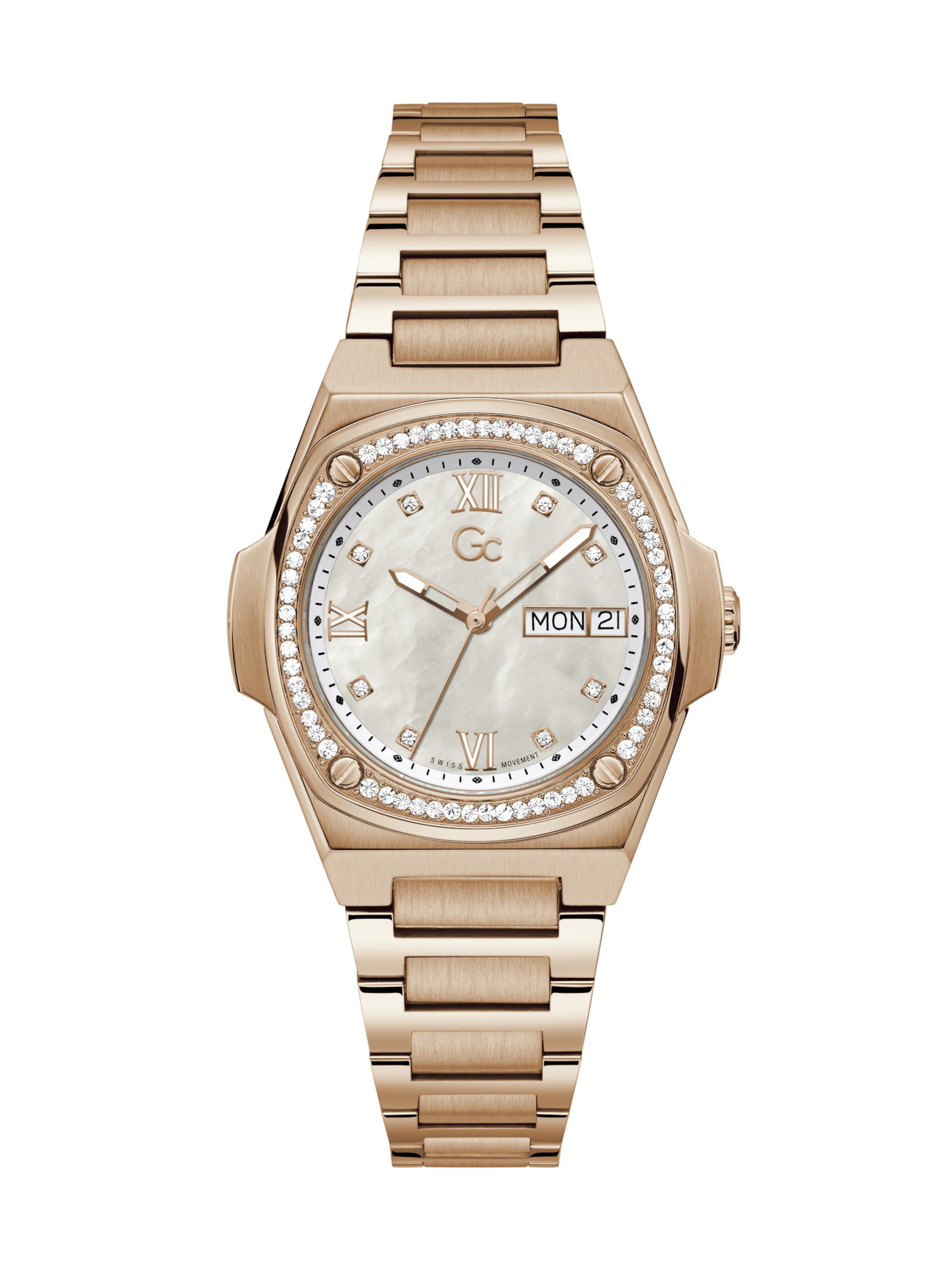 Gc Analog watch 'Gc Coussin Shape Lady ' in Gold: front