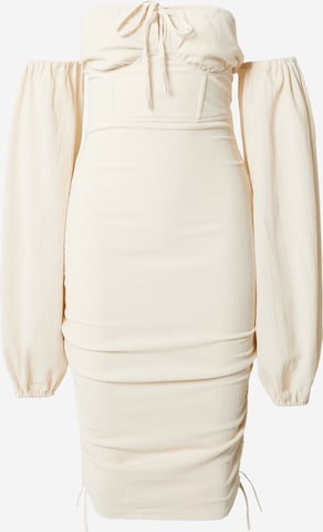 Misspap Dress in Beige: front