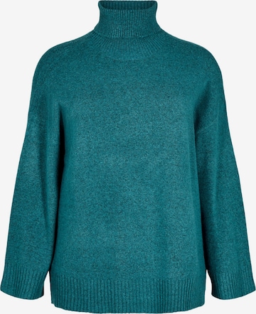 Zizzi Sweater 'Cavista' in Green: front