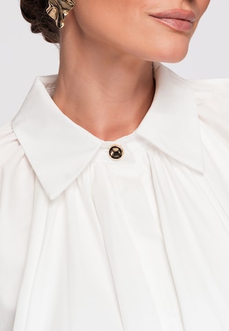 Ombre Blouse in White